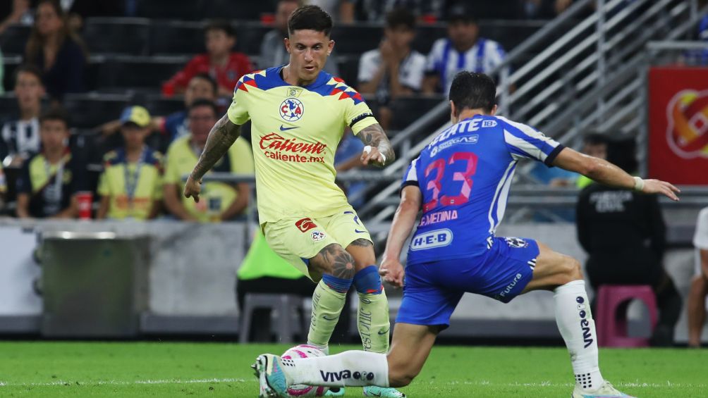 El uruguayo en el partido ante Rayados