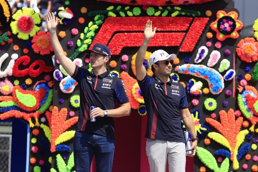 Verstappen y Checo en el GP de México