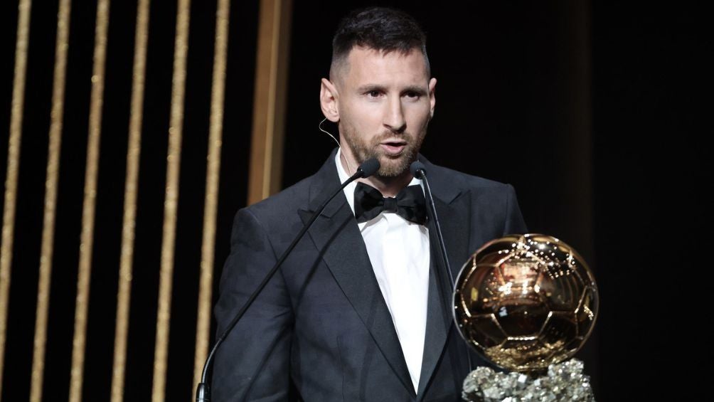 Messi tras ganar el Balón de Oro