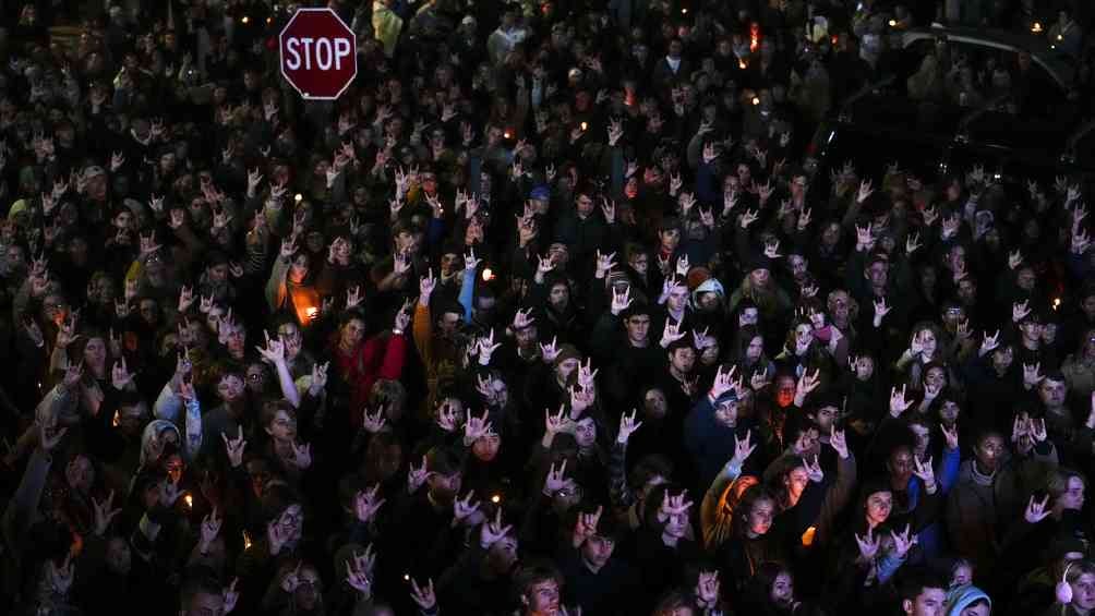 Hubo protesta contra los tiroteos