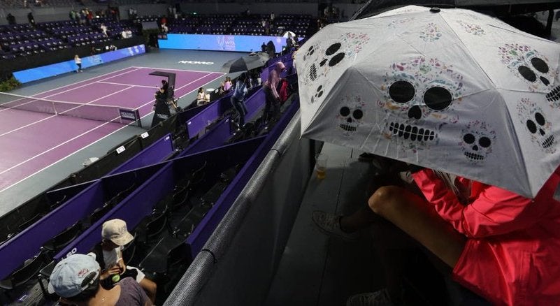 La lluvi afectó la actividad del día en el WTA Finals Cancún