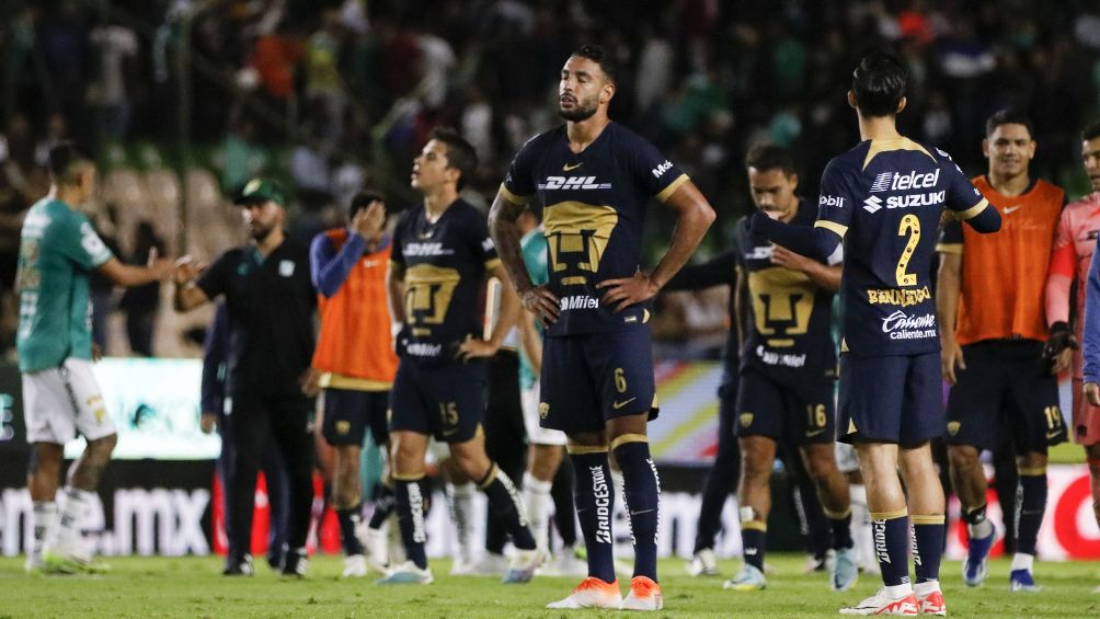 Pumas tras consumarse el empate ante León