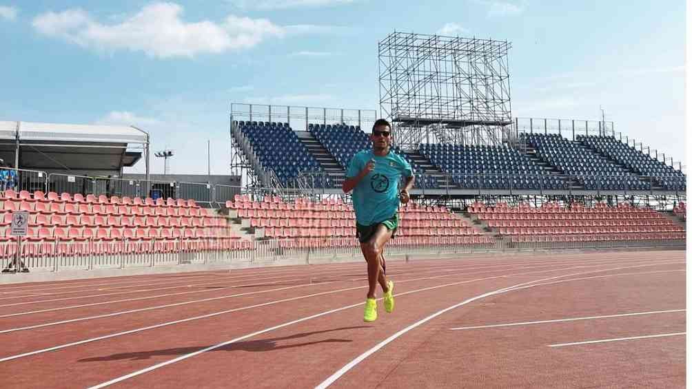 Daniel en entrenamiento en Santiago de Chile