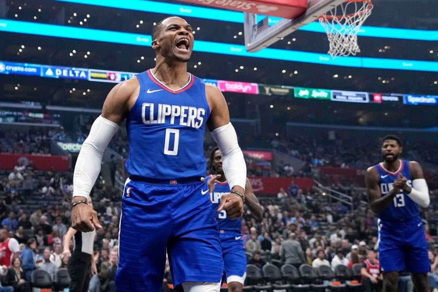 Russell Westbrook en la victoria de Clippers ante Orlando