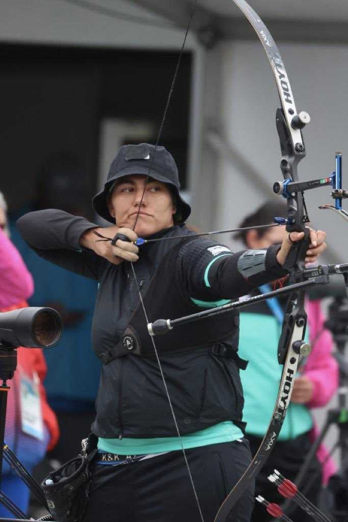 Aida Román durante su competencia