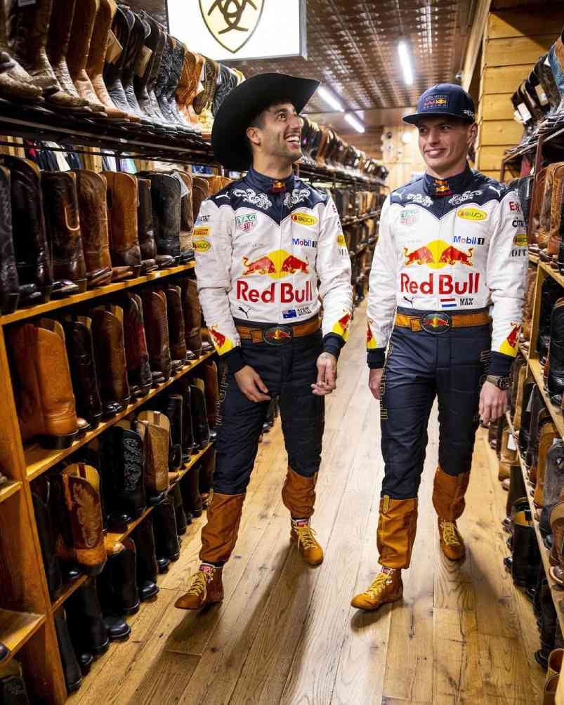 Ricciardo y Verstappen en Austin en 2018