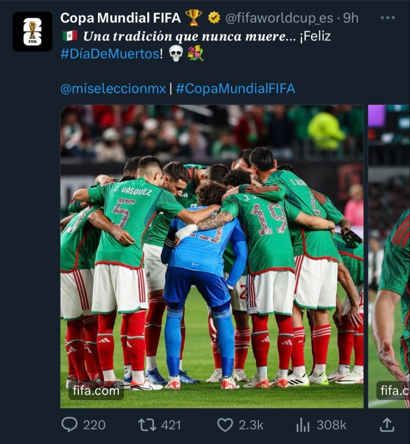 'Felicitación' de la FIFA