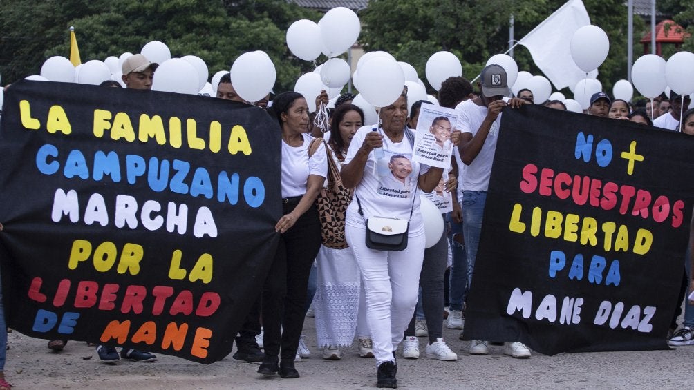 En Barrancas hubo marcha para exigir la liberación de 'Mane' Díaz