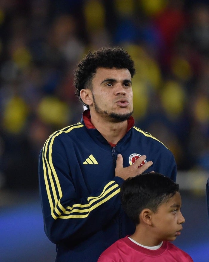 Luis Díaz jugando para Colombia