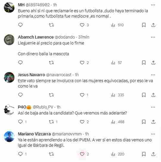 Los usuarios criticaron al jugador y a Morena