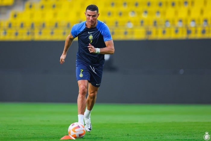 Cristiano Ronaldo entrenando con el Al Nassr 