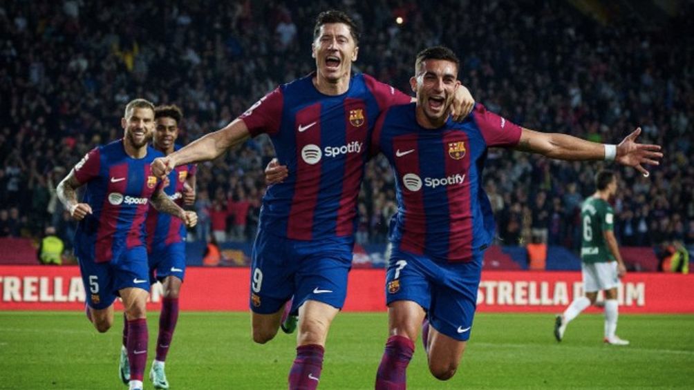 El Barça celebra uno de los goles