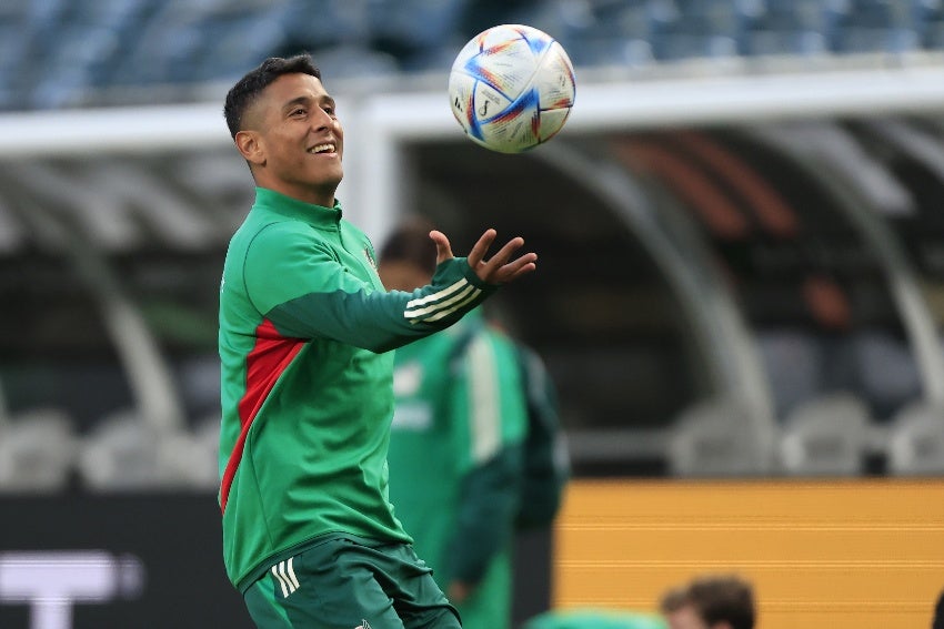 Luis Romo en entrenamiento con el Tricolor