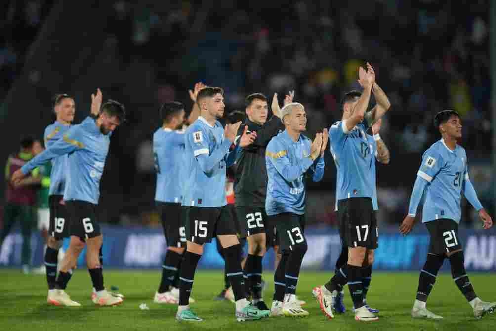 Uruguay celebra la victoria contra Bolivia