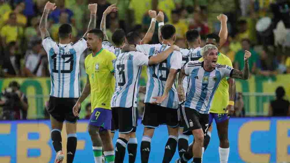 Argentina celebra su triunfo contra Brasil