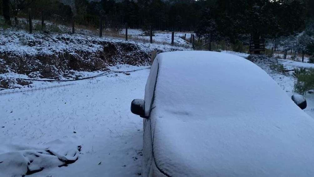 El frente frío número 11 trajo consigo caída de nieve y aguanieve. 