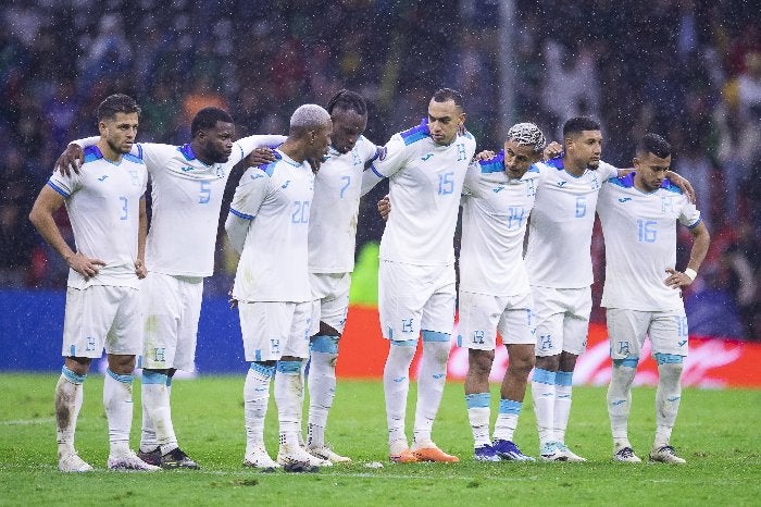 Jugadores de Honduras en la tanda de penales