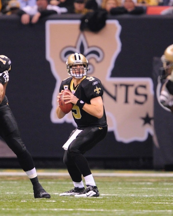 Drew Brees jugando con los Saints 