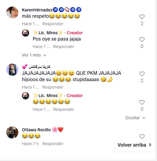 La gente tomó con humor las ocurrencias del integrante del 'Team Infierno'.