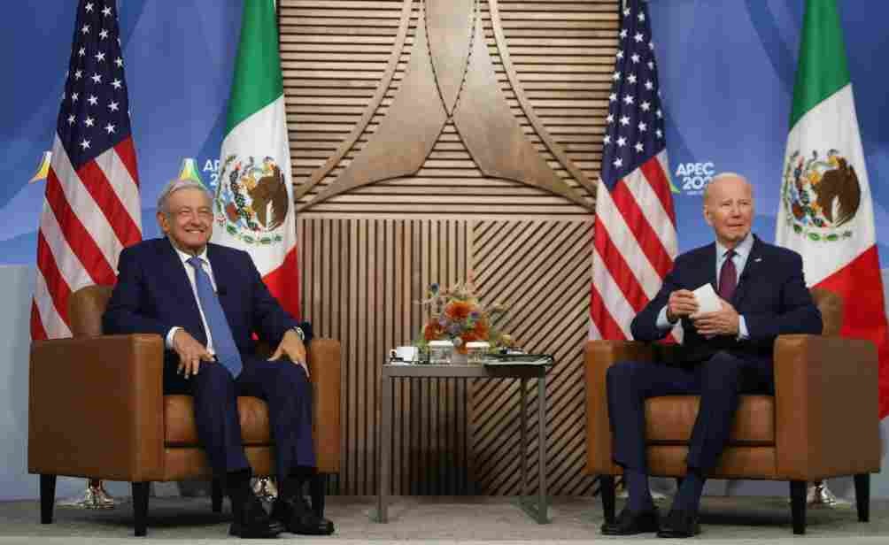Obrador y Joe Biden en una reunión diplomática