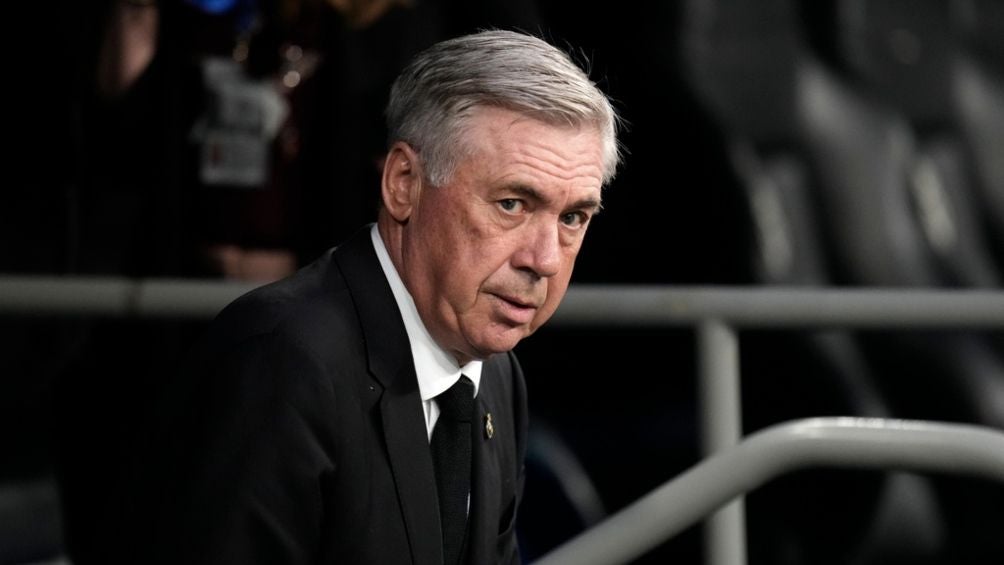 Ancelotti antes de un partido con el Madrid