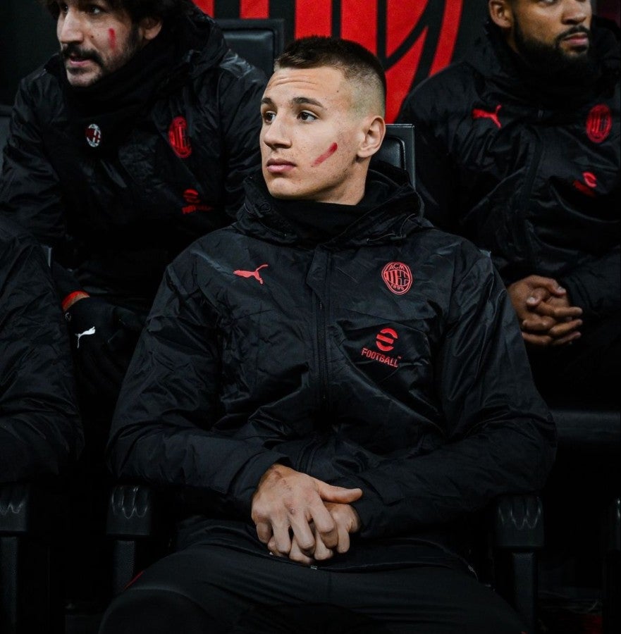 Francesco Camarda, delantero italiano del Milan