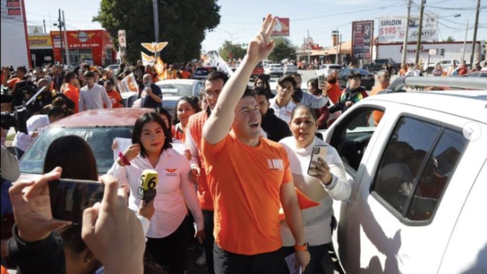 García durante un evento de campaña