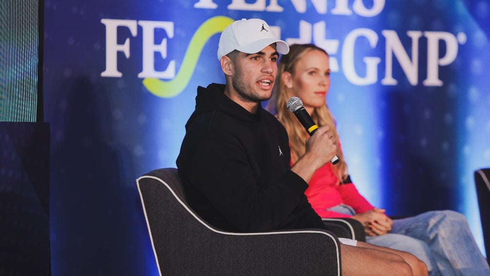 Carlos Alcaraz previo a su duelo en el Tennis Fest GNP 2023