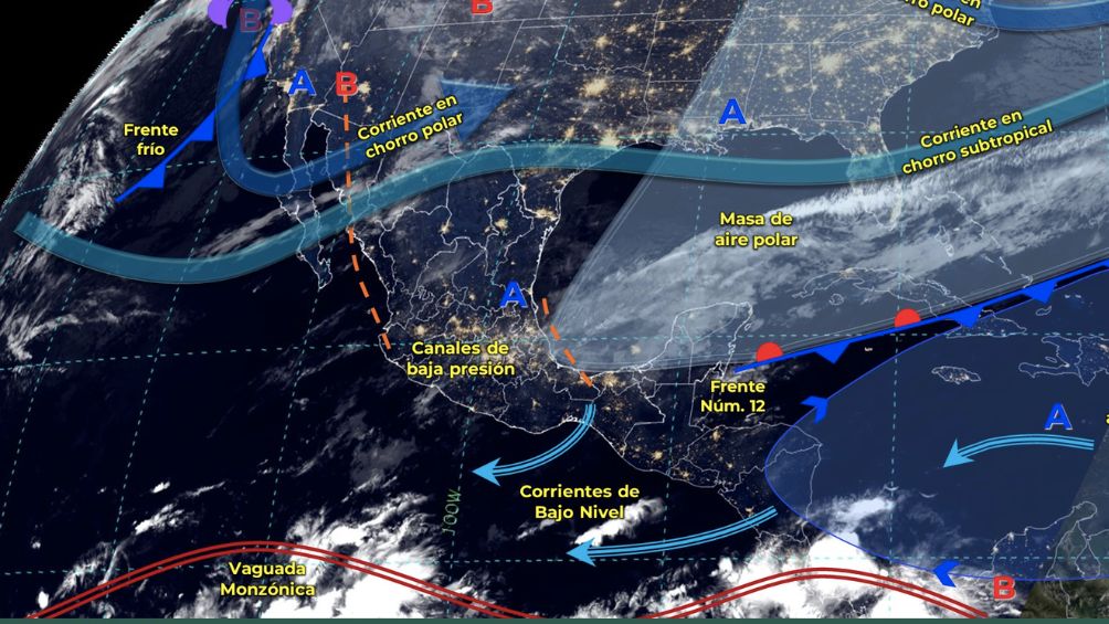 El Frente Frío Nº 13 ya está entrando a México