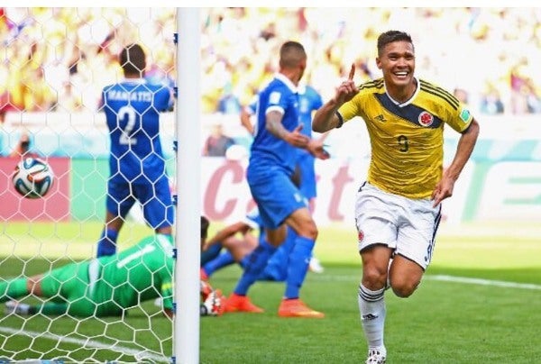 Teófilo Gutiérrez celebrando su gol 