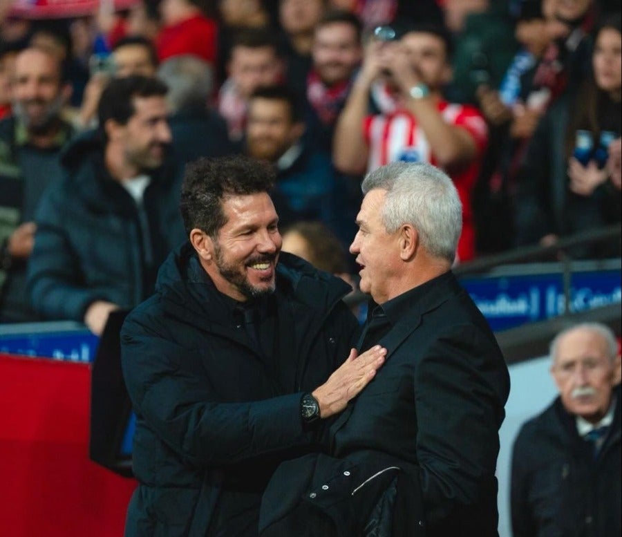 Javier Aguirre con Diego 'El Cholo' Simeone