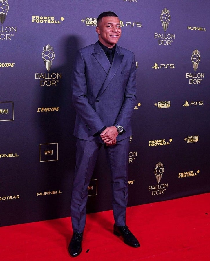 Kylian Mbappé en la gala del Balón de Oro