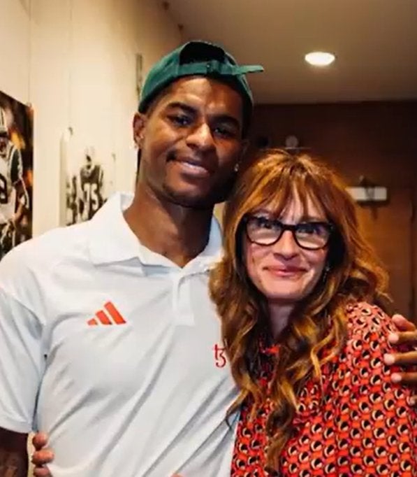 Julia Roberts con Marcus Rashford