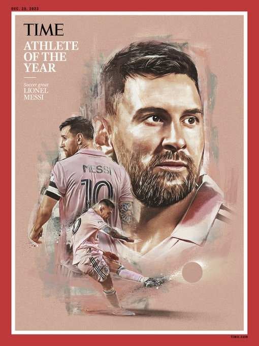 Messi en la portada de la revista Time