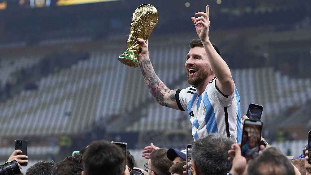 Messi festeja el título mundial