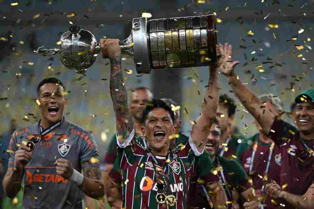 Fluminense en celebración de su título de la Copa Libertadores