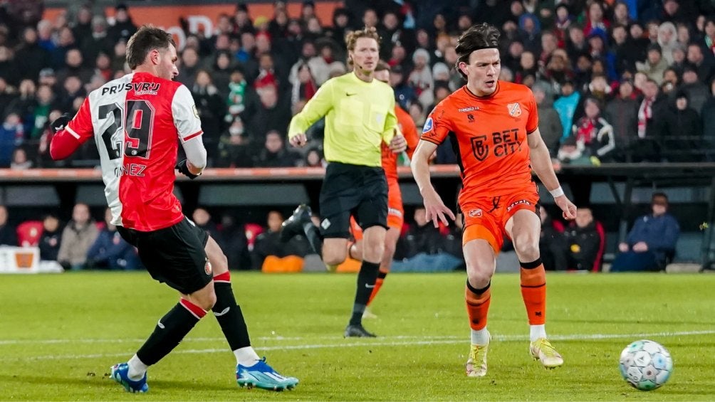 Giménez, en el duelo ante el Volendam 