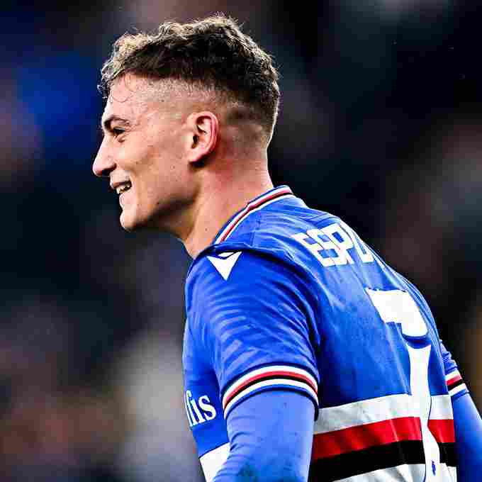 Esposito marcó doblete con la Sampdoria