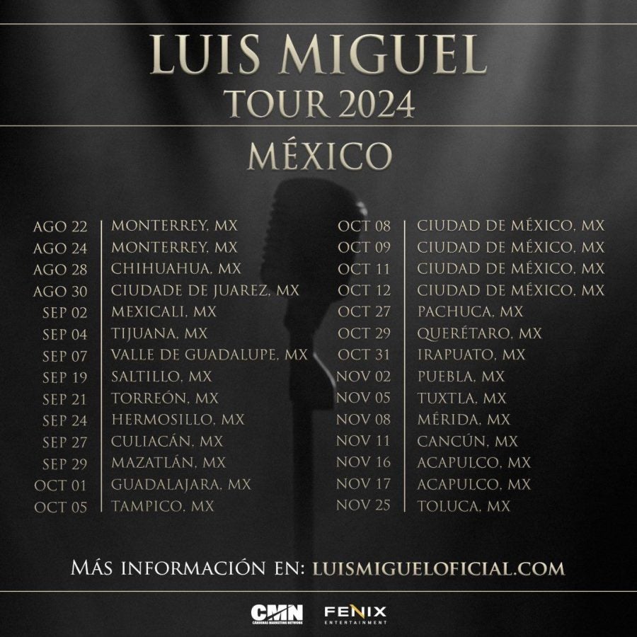 Nuevas fechas de Luis Miguel