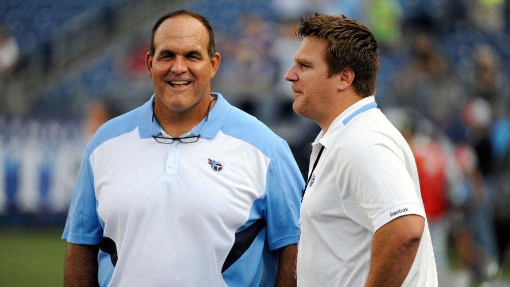  Franck Wycheck antes de un partido de los Titans en 2011