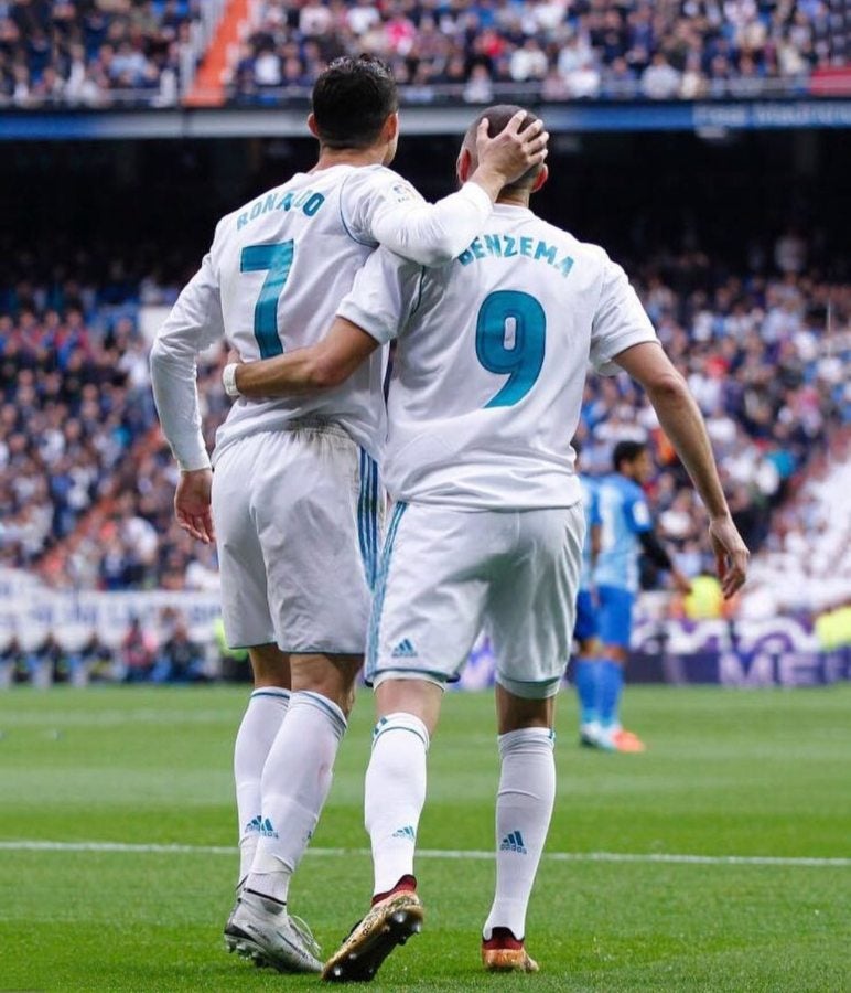 Karim Benzema con Cristiano Ronaldo