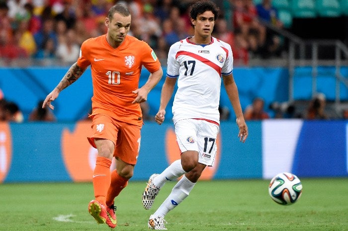Wesley Sneijder jugando con los Países Bajos 