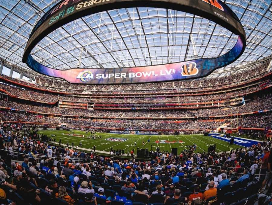 SoFi Stadium en el SuperBowl LVI entre Rams y Bengals