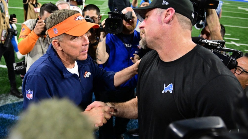 Sean Payton y Dan Campbell, entrenadores de Denver y Ditroit