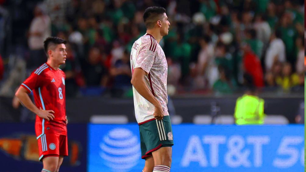 Guillermo Martínez en el partido contra Colombia