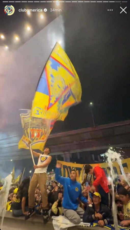 Afición americanista en hotel de concentración