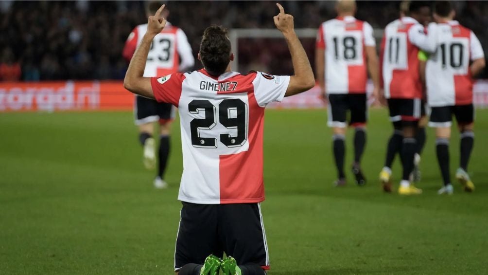 Giménez celebra un gol 