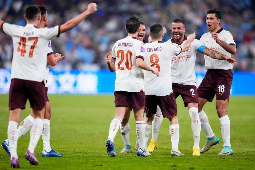 City en celebración de gol