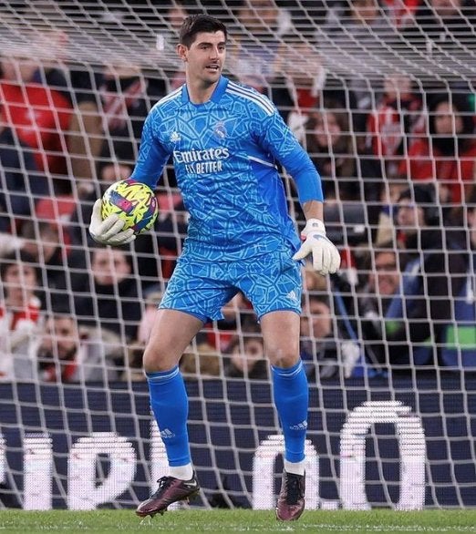 Courtois en un partido del Real Madrid