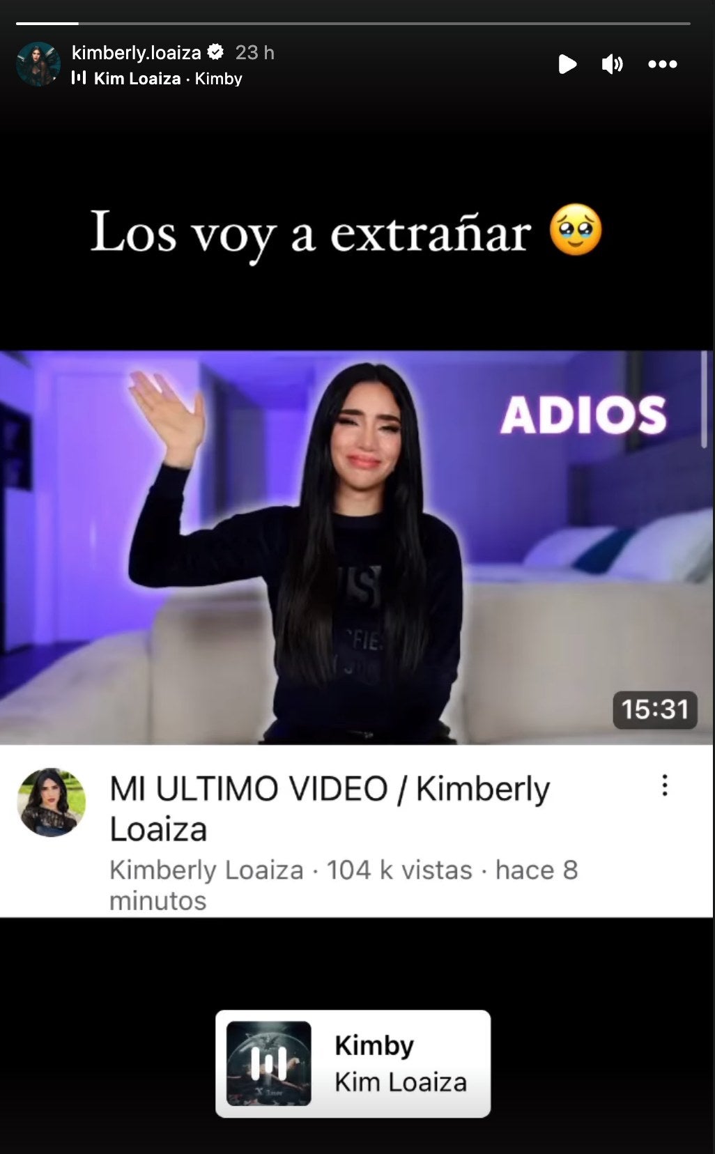 Kimberly se despidió de sus seguidores para dedicarse de tiempo completo a su familia.